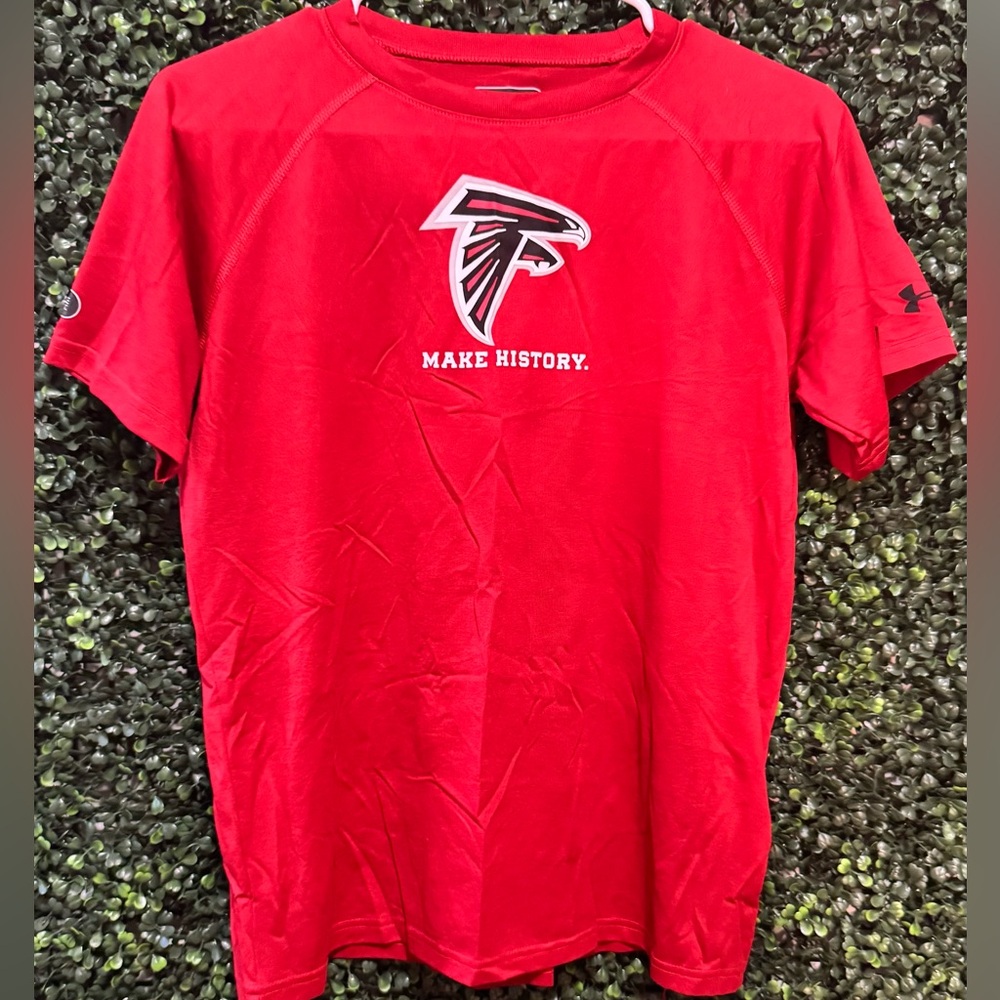 🔥5/$30🔥UNDER ARMOUR BOYS NFL COMBINE AUTHENTIC ATLANTA FALCONS ATHLETIC TSHIRT